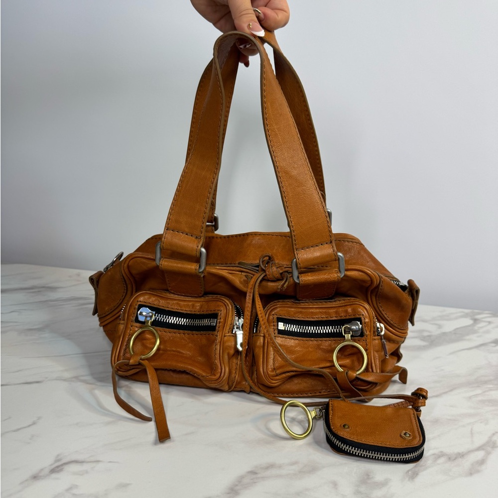 Chloe Distressed Leather Betty Handle Bag